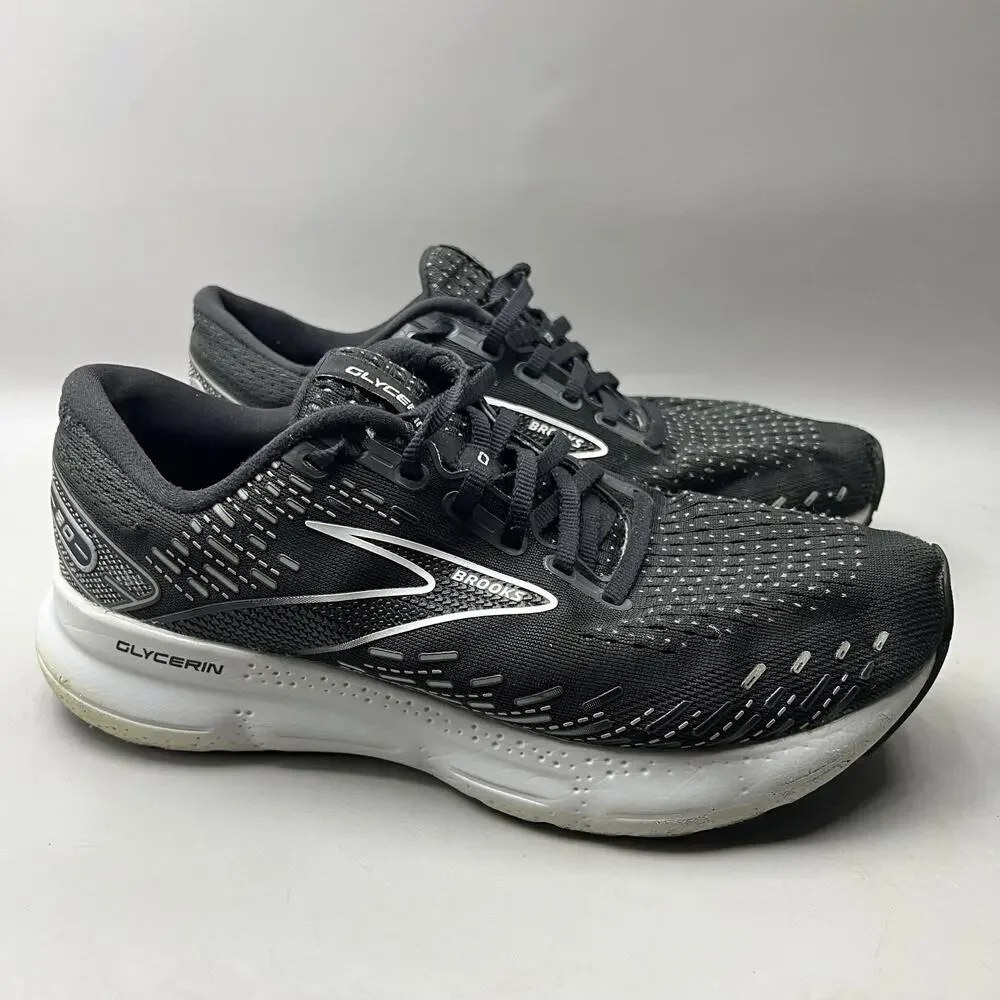 Brooks Glycerin 20 Running Shoes Women Size 9.5 D Black Mesh Comfort Sneakers